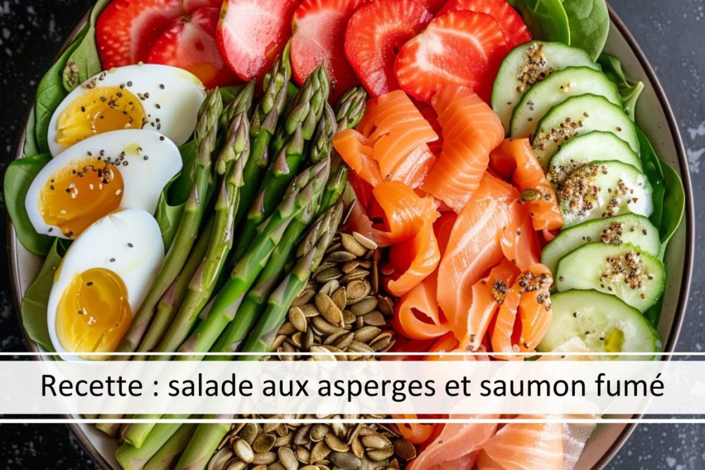 Recette : Salade de printemps aux asperges vertes et saumon fumé